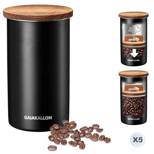 GAIAKALLON Vacuum Coffee Canister, Stainless Steel Airtight Coffee Storage Container, Coffee Container for 12oz Coffee Beans, Coffee Beans Storage, 33 fl.oz