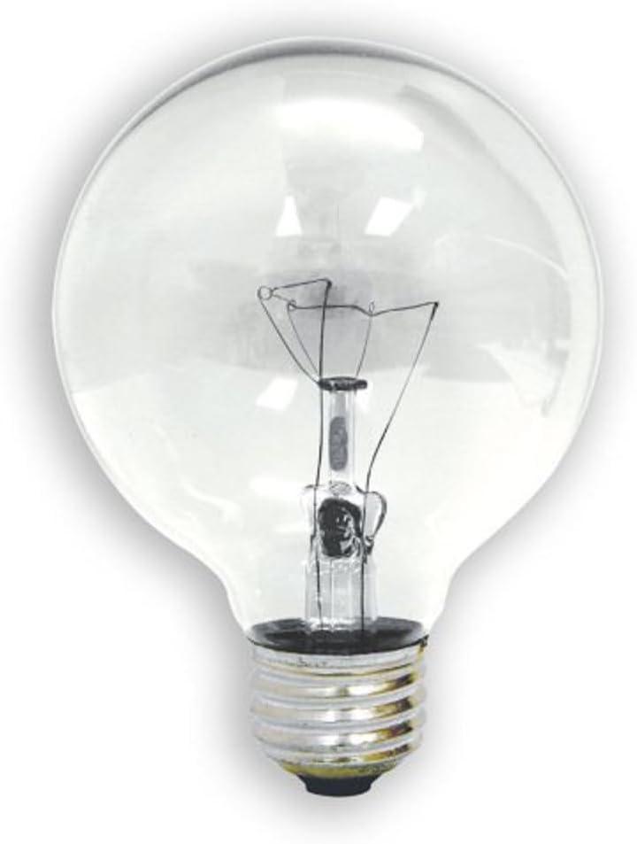 GE 26535 40-Watt G25 Crystal Clear Bulbs, 4-Pack