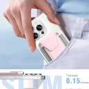 Miroddi for MagSafe Wallet, Works with Apple Find My, Magnetic Phone Wallet Tracker for iPhone 16/15/14/13/12 Series, Magnetic Card Holder with Privacy Flap, RFID Blocking, Fit 7 Cards, Pink