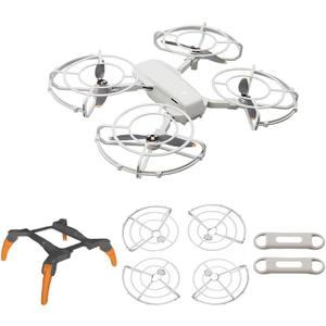 360 Propeller Guard + Foldable Landing Gear Leg + 2 pcs Propeller Holder Strap for DJI Mini 2/ Mini 2 SE/Mini SE/Mini 4K/Mavic Mini Drone Accessories