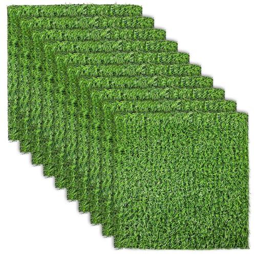 Kalekey 10 Pack Nesting Pads for Chicken Coop, 12"x12" Nesting Box for Laying Eggs, Washable Artificial Grass for Chicken Hen Small Pets on Garden Lawn Indoor Outdoor