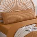 JELLYMONI Pillowcases Body Size Rust 1 Pack Boho Striped Bed Pillow Covers 20x54in Polyester Envelope Pillow Shams Tufted Bohemian Textured (Pillows are not Included)