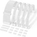 Sirlyr PSU Cable Extension Kit,One Way Bend Design PC Cables - Bright White Braided 1x 24Pin ATX / 2X 8 (4+4) Pin EPS/Gold-Plated 2X 8 (6+2) Pin PCIE for Power Supply,16AWG 5 Kits