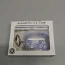 Inesore for AirPods Pro 2nd Generation Case Cover with Lock, Flowers Cute AirPod Pro 2 Case Hard iPod Pro Cases for Women Girls with Cleaner Kit for AirPod Pro Cases (2023 USB-C /2022/2019) - Purple