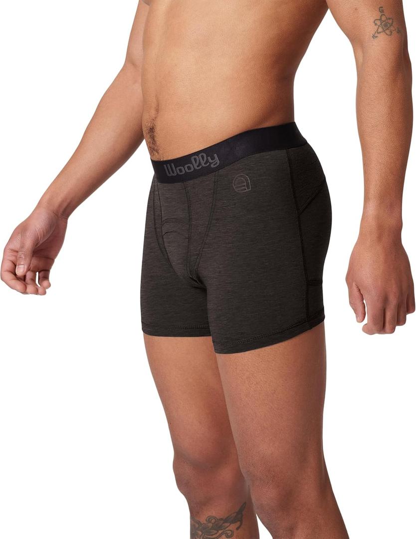 Men's Merino Boxers By Woolly | RWS Certified | Soft, Stink Free, Seattle Designed (M)