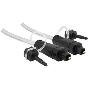 GE Pro 12ft. (3.6M) Digital Fiber Optic Audio Toslink Cable with Mini Toslink Adapters, High Grade, Compatible with Streaming Devices, Surround Sound, Blu-Ray, DVD, DVR, Sound Bars, and More, 33534