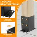 4x4 Post Base, Inner Size 3.5x3.5 Inch, Heavy Duty Post Anchor Base(4 Pcs) | 13 Gauge Thick Steel, Rust-Proof-Coated, Bottom Isolation Design Corrosion Protection, for Pavilion, Porch, Railing