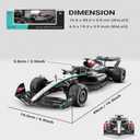 Voltz Toys Mercedes-AMG F1 W15 1:12 Scale RC Car Officially Licensed Formula 1 Remote Control Race Car, 2.4GHz for Boys, Girls and Collectors (1:12 Mercedes-AMG F1 W15)