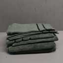 Luxury Towels for Bathroom Set of 8-2 Bath Towels 2 Hand Towels 4 Washcloths - 600 GSM 100% Cotton Ring Spun Viscose Border Towels Set - Sage Green