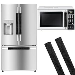 BlueStars Refrigerator Door Handle Covers Set of 5 - Compatible with Frigidaire Refrigerators, Samsung & GE Microwaves, and Cabinet Handles - Black