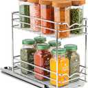 Pull Out Cabinet Organizer for Spices, Cans - Heavy Duty - Pull Out Spice Rack- Cabinet Pull Out Shelf for Cans,Dishes, Etc, 4-1/2"W x 10-3/8"D x 8-7/8H, Chrome