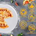 Rtteri 12 Pcs Pizza Pan Bulk Restaurant Aluminum Pizza Pan Set Round Pie Cake Plate Rust Free Cake Tray for Oven Baking Home Kitchen Restaurant Easy Clean (18 Inch)