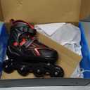 2PM SPORTS Torinx Green Boys Adjustable Inline Skates, Fun Beginner Roller Skates for Kids, Youth, Girls, Men and Women (Red, Large - Youth (4-7 US))