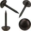 Retro Solid Pure Brass Tacks as Antique Upholstery Nails for Furniture, Decorative Push Pins for Wood,Carpet Tacks,Hardware Tacks,Cap Nails,Thumb TacksBrass Fasteners(1/2",12mm Black Color,20 Pcs)