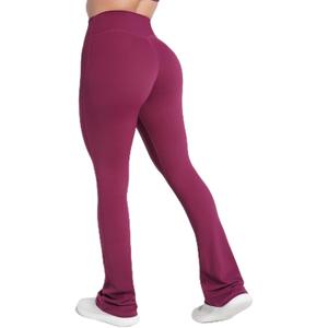 Sunzel High Waist Mini Flared Leggings for Women, Tummy Control Casual Flare Yoga Pants for Yoga Workout Gym (X-Small)