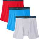 Fruit of the Loom Men's Breathable Boxer Briefs, Moisture Wicking Underwear, Assorted Color Multipacks (Medium, Cotton Mesh - Colors May Vary)