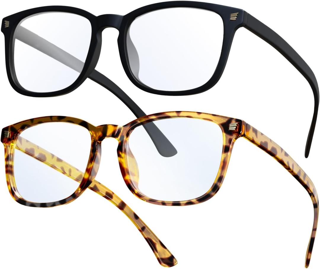 livho High Tech Blue Light Glasses - Advanced 99% Blue Light Blocking Computer Glasses - Anti Eyestrain & UV Glare Protection (*B8 Matte Black+tortoise)