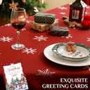 Softalker Christmas Tablecloth Rectangle 60x120 Inch, Winter Xmas Snowman Truck Red Table Cloth, Stain Resistant Farmhouse Table Cover for Holiday, Dinner, Party