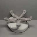 KKTONER Rolling Saddle Stool PU Leather Swivel Adjustable Rolling Stool with Wheels Salon Chair White, height: 19.5"-25.8" (Front), 17.7"-24" (Center), 18.3"-24.6" (Back), hold up 300 LB.