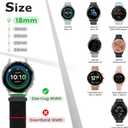 18mm Nylon Sport Quick Release Watch Bands Compatible with Garmin Venu 4 41mm/3S 41mm/Venu 2S/Vivoactive 4S/Vivomove 3S/Active S/Forerunner 265S(42mm)/255S/Fossil Women's Gen 6 42mm/5E 42mm Women Men