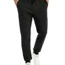 Indoner Men's Fleece Joggers Sweatpants – Thermal Tapered Athletic Fit Jogging Pants with Zipper Pockets Lightweight Soft Warm Winter Bottoms for Cold Weather Running Hiking Gym WFH Lounge Wear