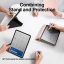 SMARTDEVIL Magnetic Case for iPad 2022/2021/2020/2018 (11"/10.9"), Lightweight Shockproof Protective Tablet Case Cover with Pencil Holder, Auto Wake/Sleep, 5 Standing Angles, Pink