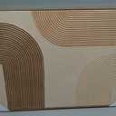 SAFERRYHOME Boho Neutral 3D Textured Wall Art Hand Painted,24"x36"x3 Framed, 24"x36"x3 Panels