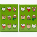 2 x Feline Festive Gift Card Holder ( 12.6cm x 8.1cm x 1.55cm )