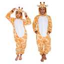 Funziez! Slim Fit Adult Onesie - Animal Halloween Costume - Plush Unisex One Piece Cosplay Suit for Women and Men, M