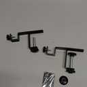 Inside Integrated Blind Curtain Rod Bracket Set, 0.8-2.3 Inch Wide Track, Drill-Free Installation& Tool-Free, Includes Guide and Magnetic Curtain Buckle Black 2PCS(US Patent Application)