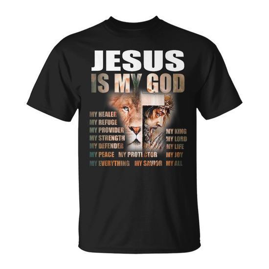 Lion Jesus Is My All My Everything My God Lord Savior T-Shirt, Size 5 XLT