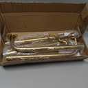 Room Darking Curtain Rod, 28-53 Inch Adjustable Window Curtain Rods Wrap Around 1inch Diameter Single Splicing Curtain Rod, Warm Gold