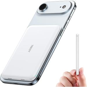 for Magsafe Portable Charger Power Bank,5000mAh Wireless Magnetic Power Bank with USB C Charging, Travel Essential for Magsafe Battery Pack Compatible with iPhone 17/16/15/14/13/12, Snow White