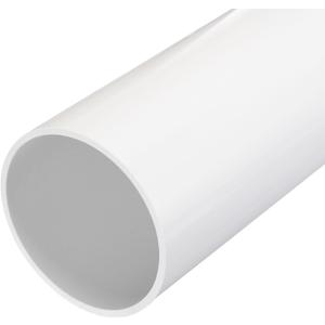 MECCANIXITY 4.3 Inch PVC Rigid Tube Round Pipe Hardware Tubing 101.6mm(4 Inch) ID 110mm OD 350mm White High Impact for Water Pipe Cable Sleeve