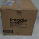 Iceagle Stainless Steel Air Fryer 9 Quart - Airfryer XXL with Large Viewing Window, Dual Heating Elements, 12-in-1 Function to Roast, Bake, Broil, Defrost, Reheat, Dishwasher-Safe Parts, 1700W, Siver