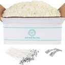 Hearts & Crafts Soy Candle Wax Kit - 10 lb Wax Flakes with 100 Cotton Wicks and 2 Wick Holders - DIY Supplies for Crafting Candles, Tarts, and Scented Creations