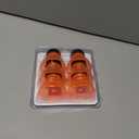 Reusable Soda Can Lids - 6-Pack Spill-Proof, Snap-On Covers for Freshness and Protection, Orange Can Toppers Set of 6