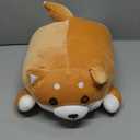 Shiba Inu Dog Plush Pillow, Soft Cute Corgi Stuffed Animals Doll Toys Gifts for Valentine, Christmas, Birthday, Bed, Sofa Chair (Brown Round Eye, 21.3in)