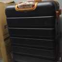 Coolife Luggage 3 Piece Set Suitcase Spinner Hardshell Lightweight TSA Lock (20in24in28in, apricot black)