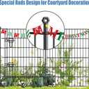 16 Panels Garden Fence,Rustproof Metal Fence Panels - 32in (H)37.8ft (L) Garden Fencing Animal Barrier with Gate,Dog Fence Outdoor for Yard