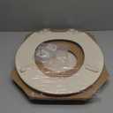 Mayfair Cassel Slow Close Toilet Seat, Easy Clean, Non Slip Premium Wood Seat, Easy Install, Made in USA, Round, Bone