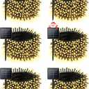 6 Pack Christmas Solar String Lights Outdoor Waterproof, 198FT 600 LED Green Wire Solar Fairy Lights with 8 Modes, Solar Twinkle Lights for Garden Tree Patio Fence Christmas Decorations (Warm White)