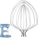 Stainless Steel Whisk Attachment for KitchenAid Stand Mixer 7 Quart Bowl, Stainless Steel Whisk Replacement for KitchenAid Lift Bowl Mixer, Dishwasher Safe, Replacement Whisk for KitchenAid 7QT Mixer