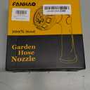 FANHAO Professional Heavy Duty Garden Hose Nozzle, 100% Metal Thumb Control Water Hose Sprayer with 8 Spray Patterns, High Pressure Water Nozzle for Lawn & Plant Watering, Car & Pet Washing