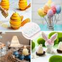8 Cavity Easter Egg Silicone Mold, Food Grade Chocolate Egg Mold for Baking, Candy, Mousse, Jelly, Soap, Reusable Non-Stick Easter Treats Mold for Party & DIY Craft