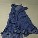 PRETTYGARDEN Women's Summer Maxi Dress Casual Wrap Floral Boho Short Sleeve V Neck Split Ruffle Beach Long Dresses M