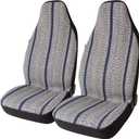 2 x West Coast Auto Baja Blanket Bucket Seat Cover for Car, Truck, Van, SUV - Airbag Compatible (2PCS Blue)