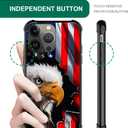 DAIZAG Compatible with iPhone 14 Pro Case,American Eagle Flag with Bumper Anti-Slip Shock Absorbing Soft TPU Protective Cover