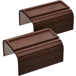 2 Pack Sofa Arm Tray,Bamboo Folding Couch Arm Tray,Sofa Armrest Tray with Anti-Slip Pad for Drinks,Snacks,Phone,Remote Control（Brown）