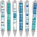 36 Ps Ballpoint Pens, Anti Bullying Theme, Calling on Evil Forces to Speak out about Non Retractable Ballpoint Pens, Office Gifts for Men And Women, Black Ink Pens (Blue)